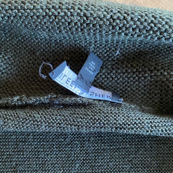 Eileen Fisher Deep Olive Wool Open Cardigan - Picture 7 of 7